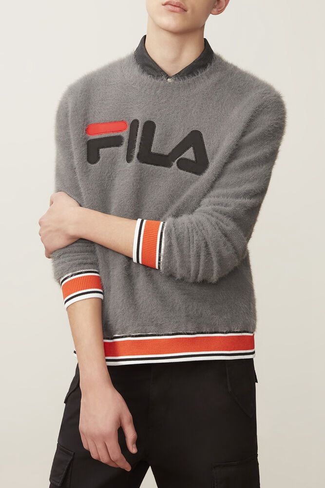 Fila Sweatshirt Cash Sweater Mens Grey - India YMO-756382